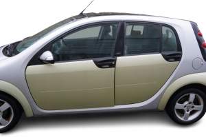 SZYBA BOCZNA DRZWI LEWY PRZÓD SMART FORFOUR I W454