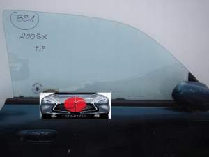 NISSAN 200SX S14 SZYBA BOCZNA DRZWI PRZÓD PRAWA