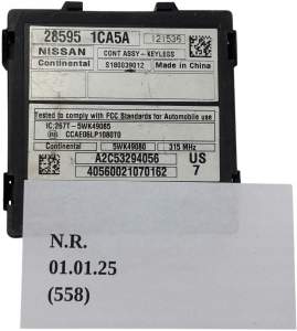 MODUŁ ZAMKA CENTRALNEGO KEYLESS INFINITI QX70 FX 285951CA5A