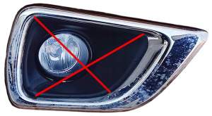 RAMKA HALOGENU ZDERZAKA PRAWA PRZÓD PRZEDNIA CHROM NISSAN NAVARA D23